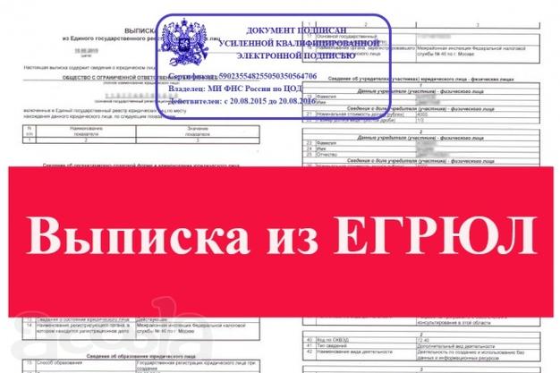 Выписки срочные из ЕГРЮЛ