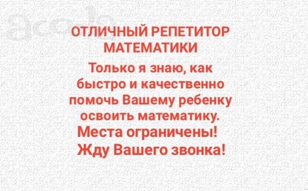 Отличный репетитор математики в том числе по skype